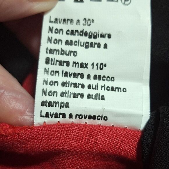 Linen Wide Leg Pants from Italy Stretch Waist Cranberry Red Large La Santilla EC - Picture 9 of 16